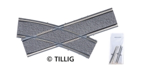 TILLIG 87669 - H0 Bogenkreuzung rechts Asphalt